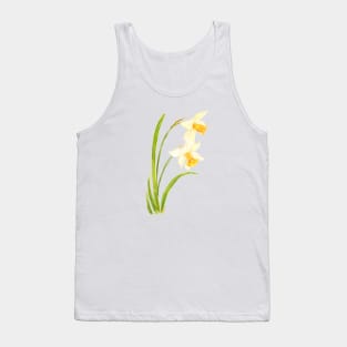 2 daffodils watercolor painting Tank Top